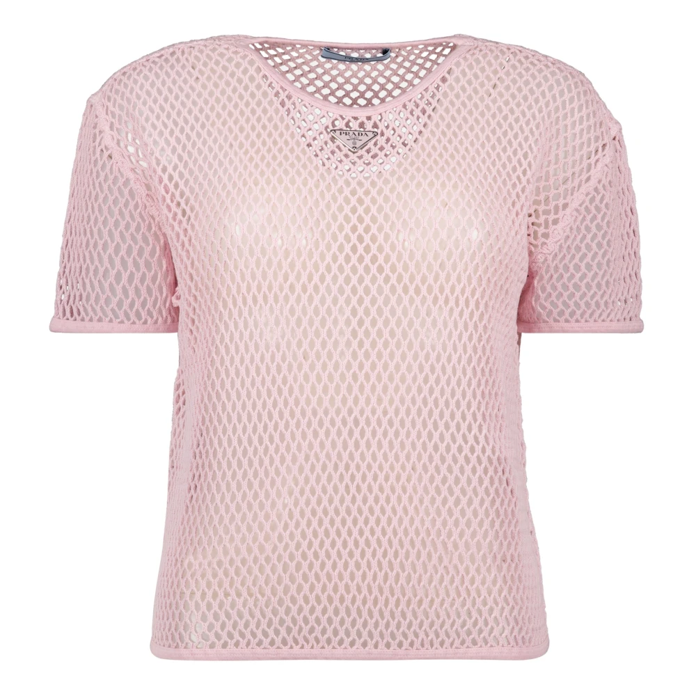 Prada Mujer Rosado Camisetas, Rosa, Talla: S