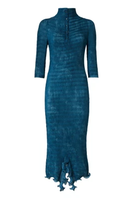 Printed Pleated Dress