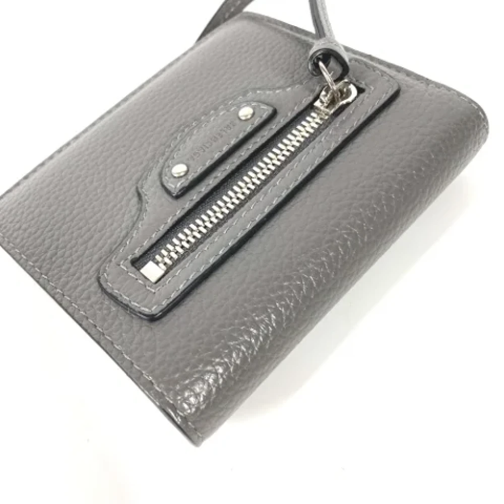 Balenciaga Vintage Pre-owned Leather wallets Gray Dames