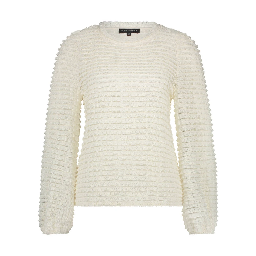 Tramontana Fancy Stretch Lange Mouw Top Beige Dames
