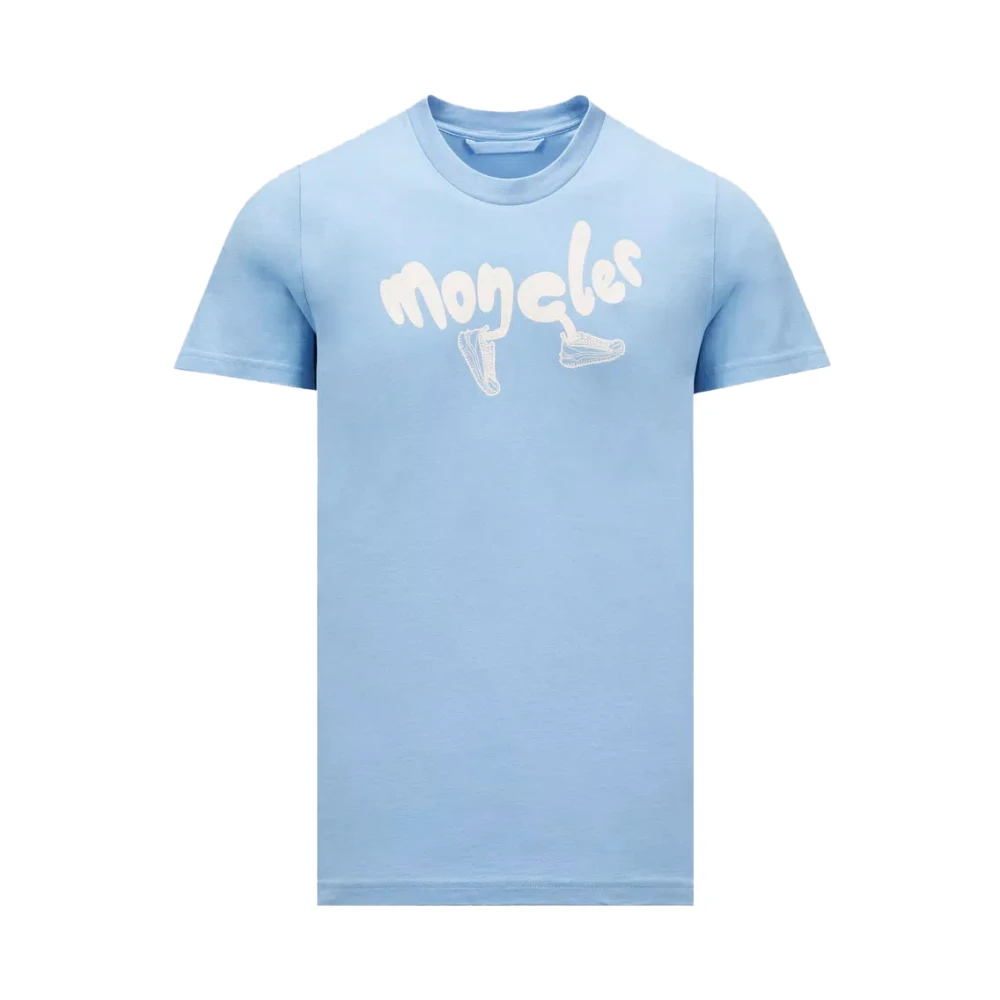 Moncler Klassiek Heren T-shirt van Blue Heren