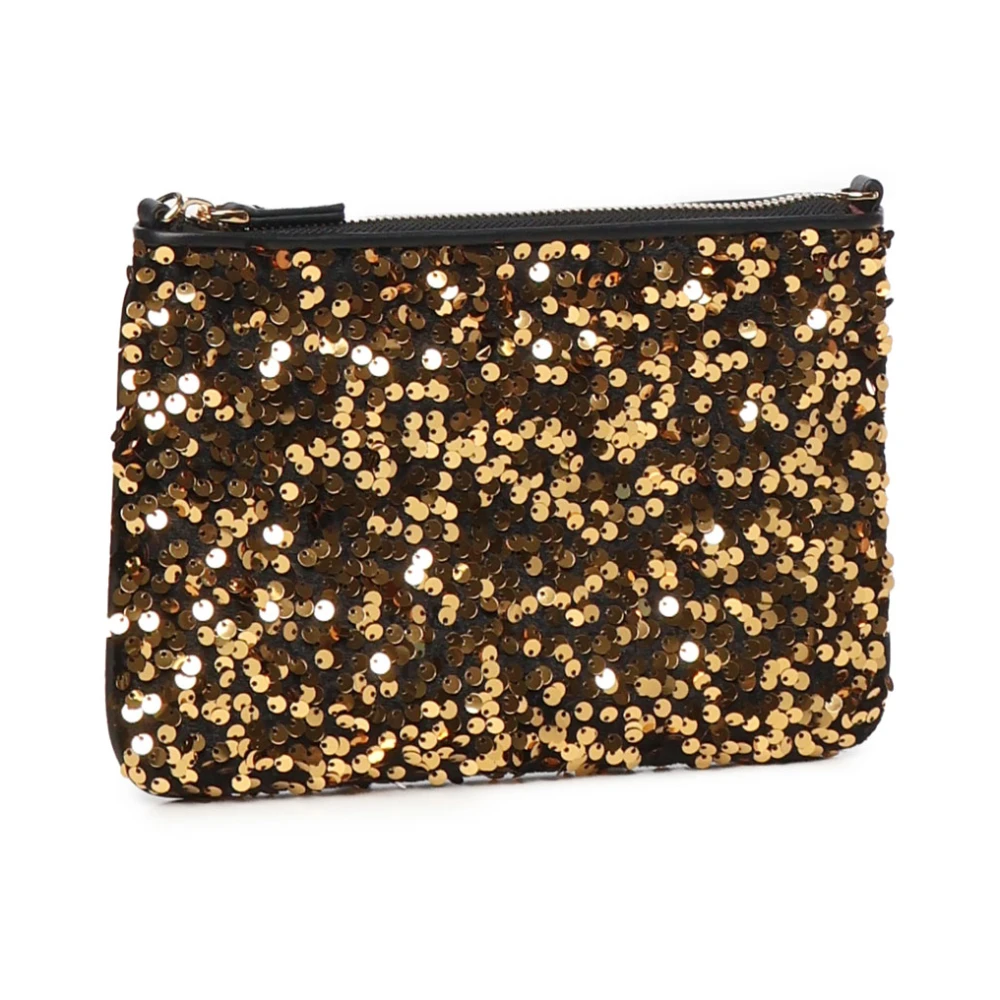 Coccinelle Zwart Goud Paillet Schoudertas Multicolor Dames