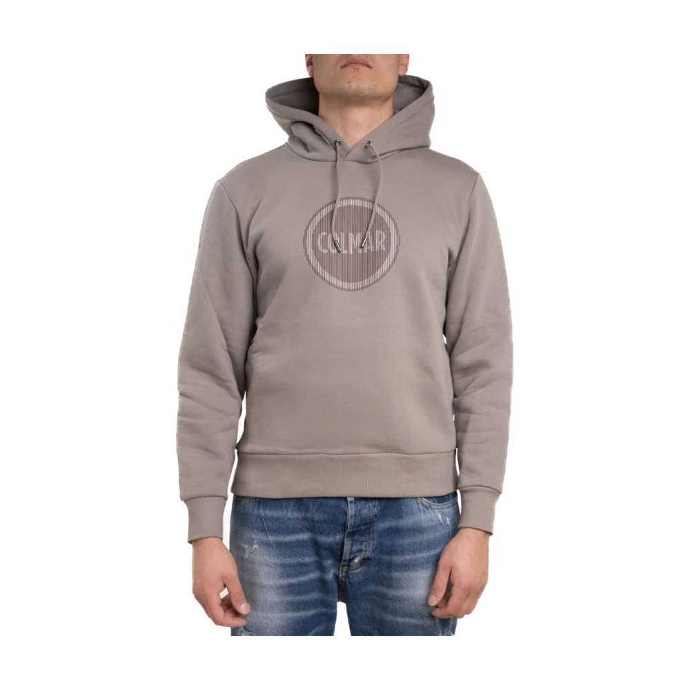 Colmar Heren hoodie met 3D logo print Brown Heren
