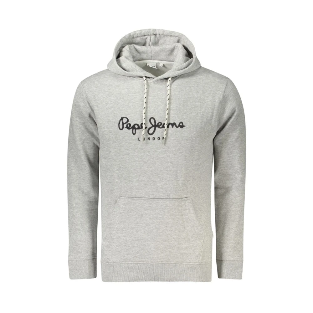 Pepe Jeans Men's Gray Cotton Sweater Hoodie
