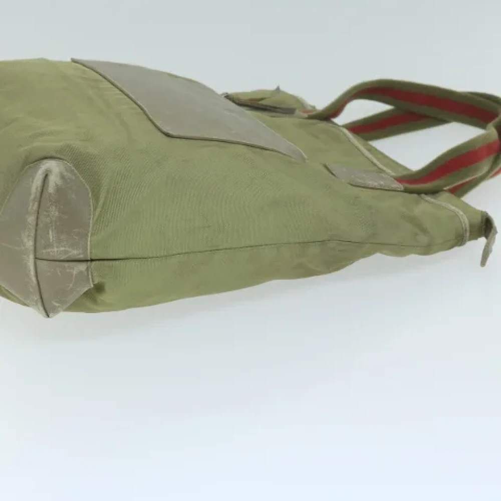 Gucci Vintage Pre-owned Canvas totes Green Dames