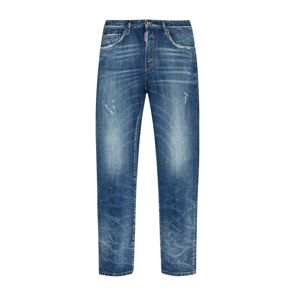 Dsquared2 Blauwe Denim Jeans met Distressed Effect Blue Heren