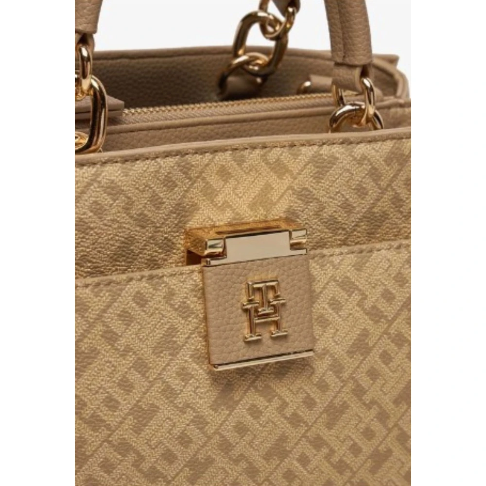 Tommy Hilfiger Mini Tote Tas voor Vrouwen Beige Dames