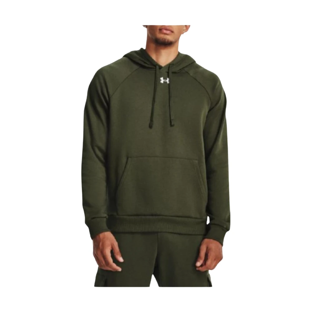 Under Armour Men's Green Rival Fleece Hoodie Marine Od / White M - Image 3