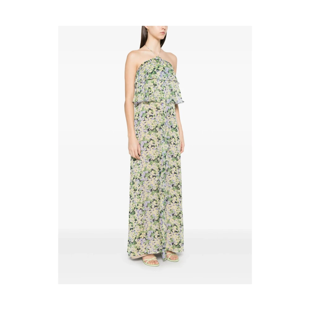Raquel Diniz Groene Bloemenprint Halternek Jurk Green Dames