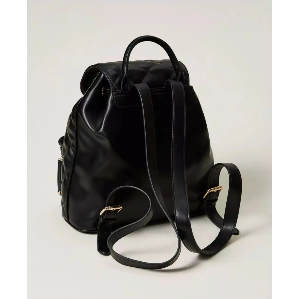 Twinset Gewatteerde Ovale Rugzak Black Dames