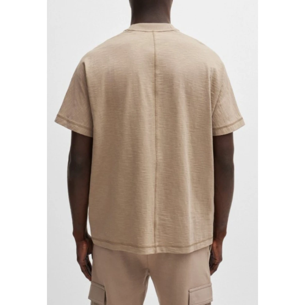 Hugo Boss Denim Heren T-shirt Beige Heren
