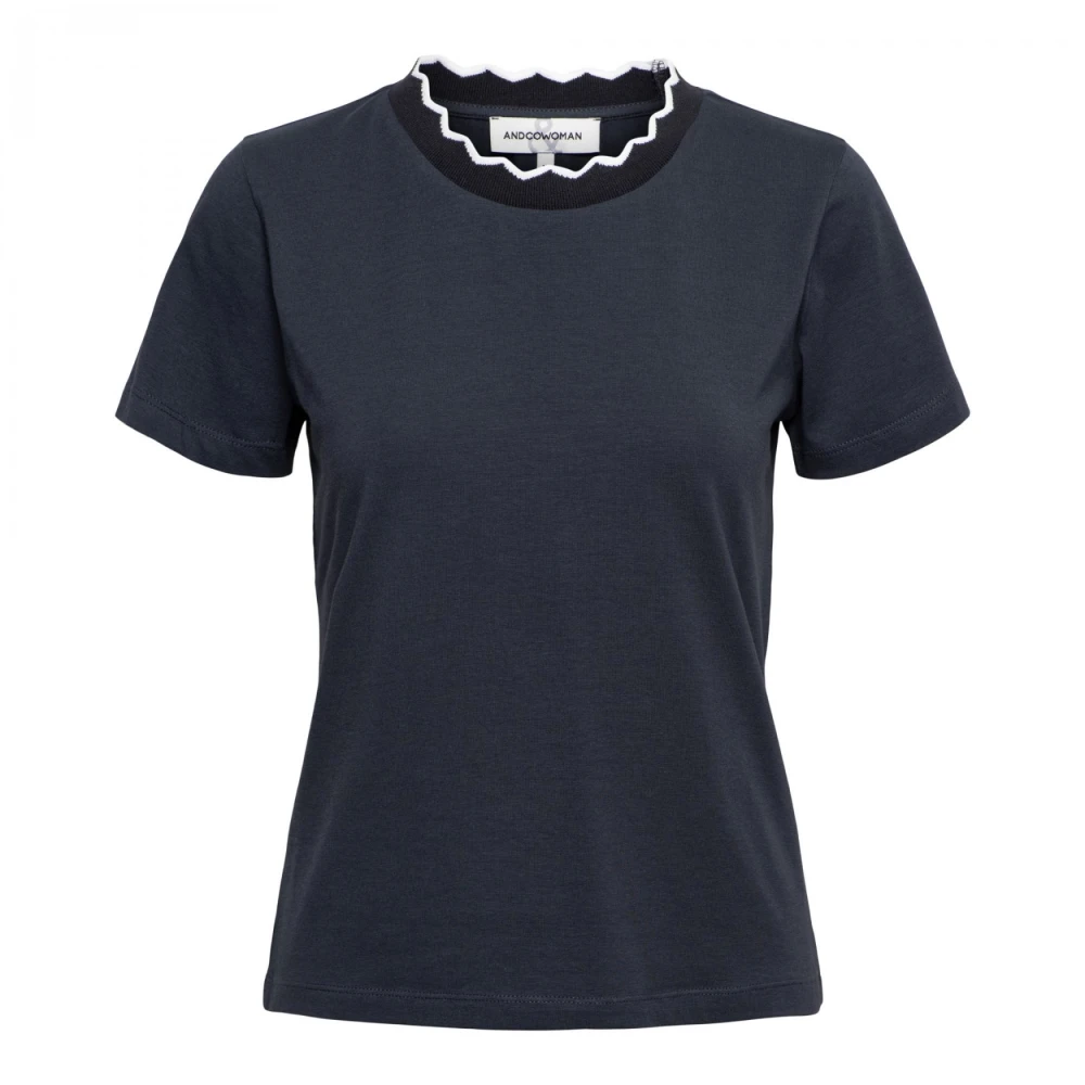 &Co Woman T-shirt met ronde hals Blue Dames