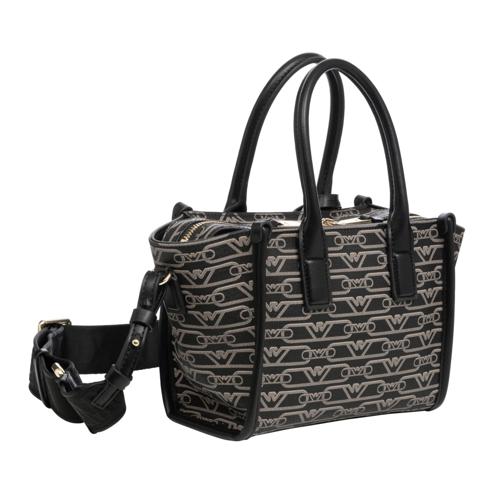 Emporio Armani Logo Monogram Handtas met Verstelbare Band Black Dames