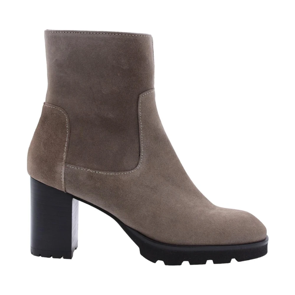 Ctwlk. Gray Heeled Boots, Female, 8 Uk, Stylish Ankle Boots For Women