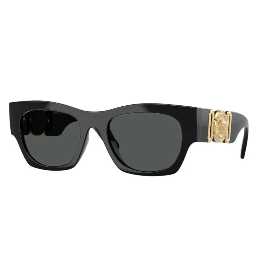 Versace Unisex Black Stylish Sunglasses With Dark Lenses - Sunglasses - 52 Mm - Accessories