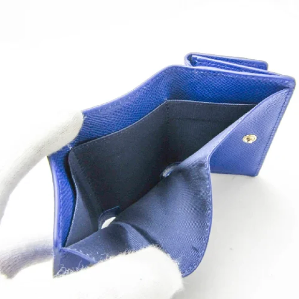 Salvatore Ferragamo Pre-owned Leather wallets Blue Dames