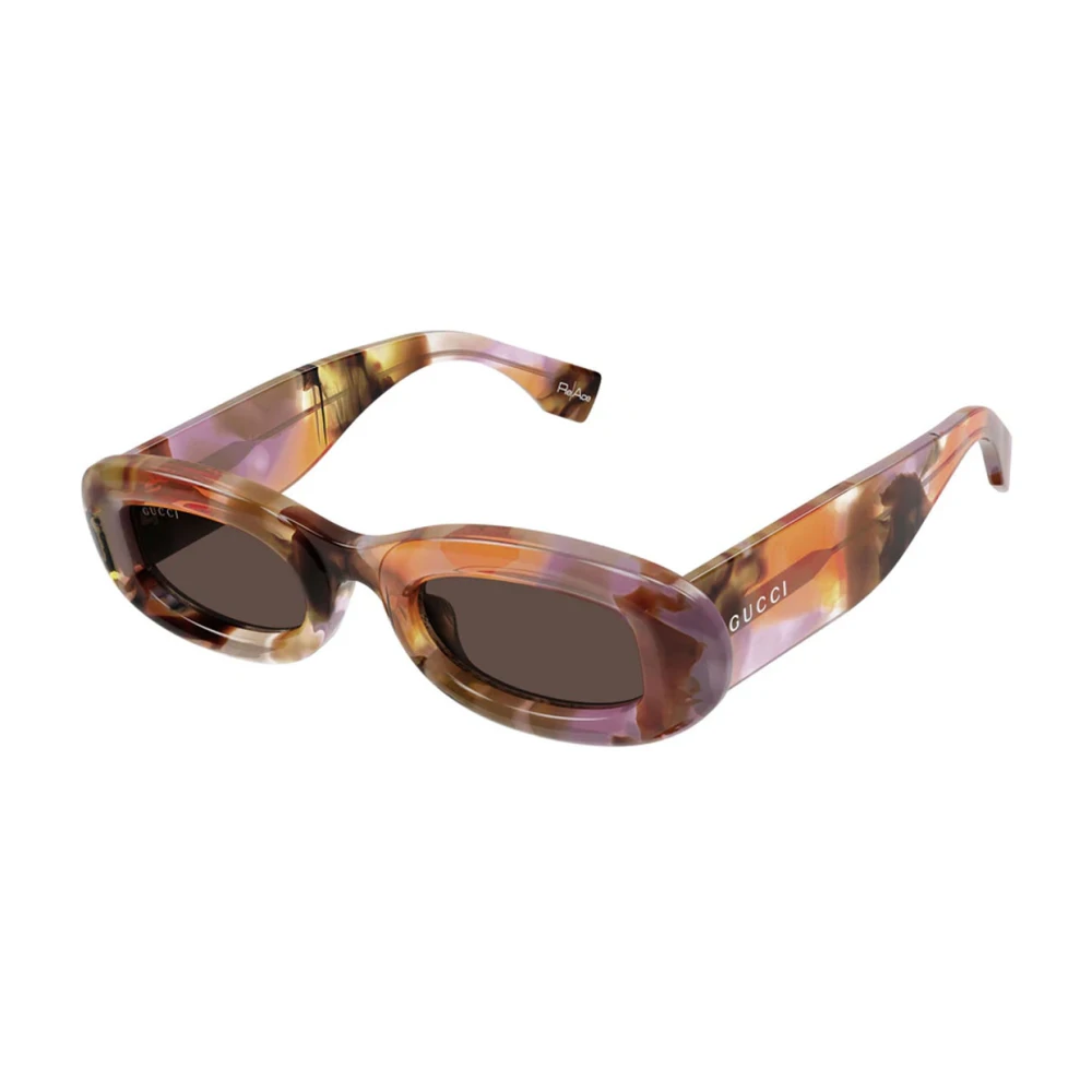 Gucci Unisex Multicolor Ed Acetate Sunglasses With Brown Lenses - Sunglasses - 48 Mm - Accessories
