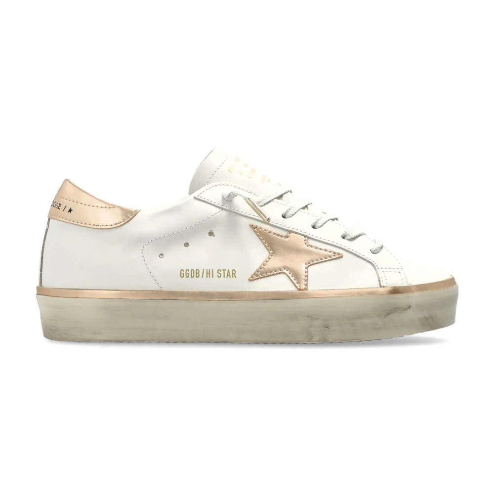 Golden Goose Women's White Sneakers, 2 Uk, Hi Star Classic With List Trainers