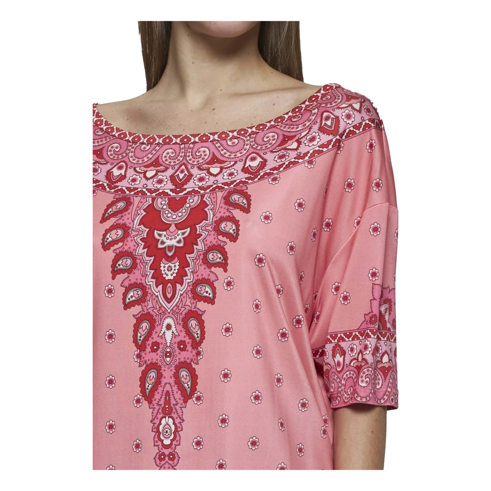 ETRO Bloemen Paisley Print Roze Top Pink Dames
