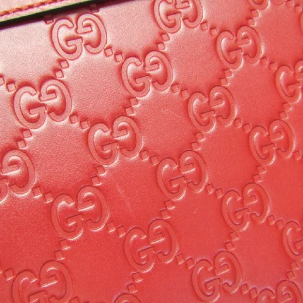 Gucci Vintage Pre-owned Leather shoulder-bags Red Dames
