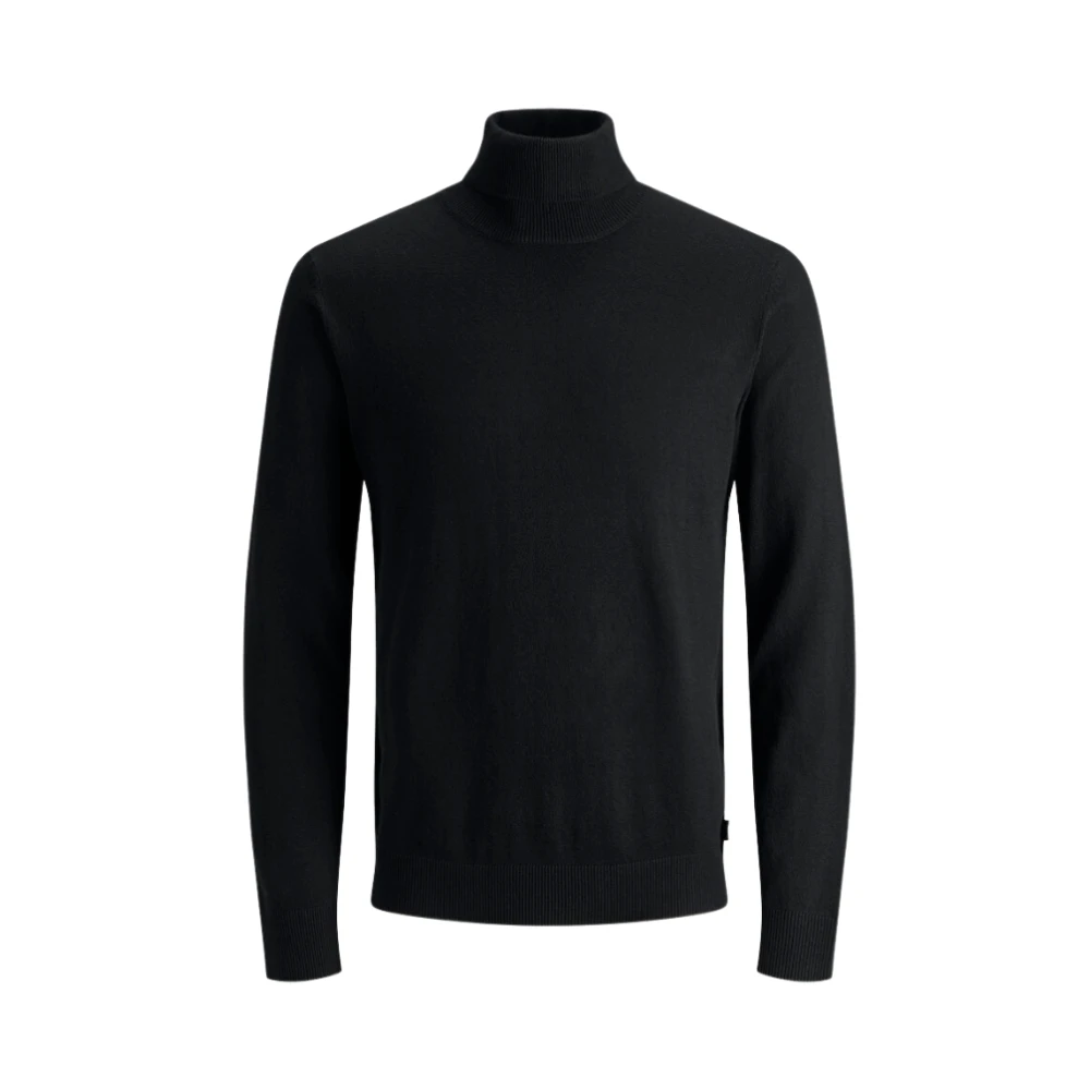 Jack & Jones Men's Black Long Sleeve Pullover Jumper - Turtlenecks - L - Knitwear
