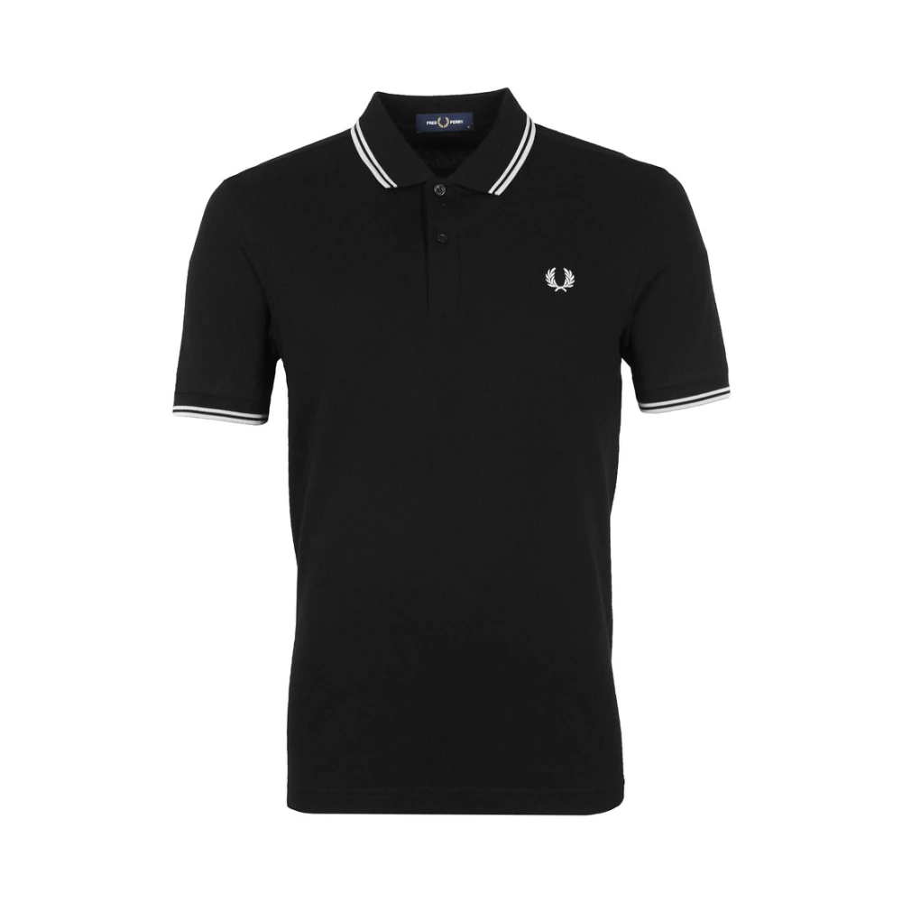 Fred Perry Men's Black Polo Shirts, L, Polo Shirt