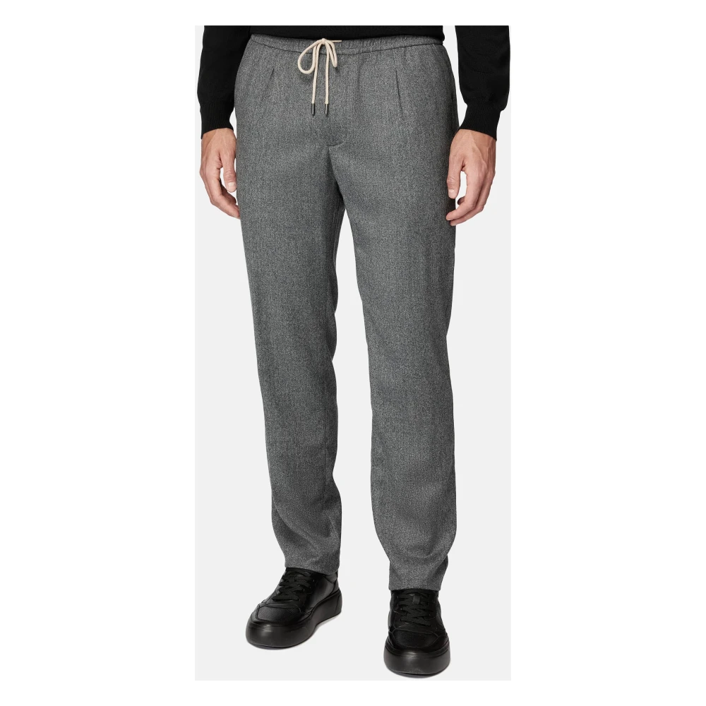 Boggi Milano City Broek van Flanel Beige Heren