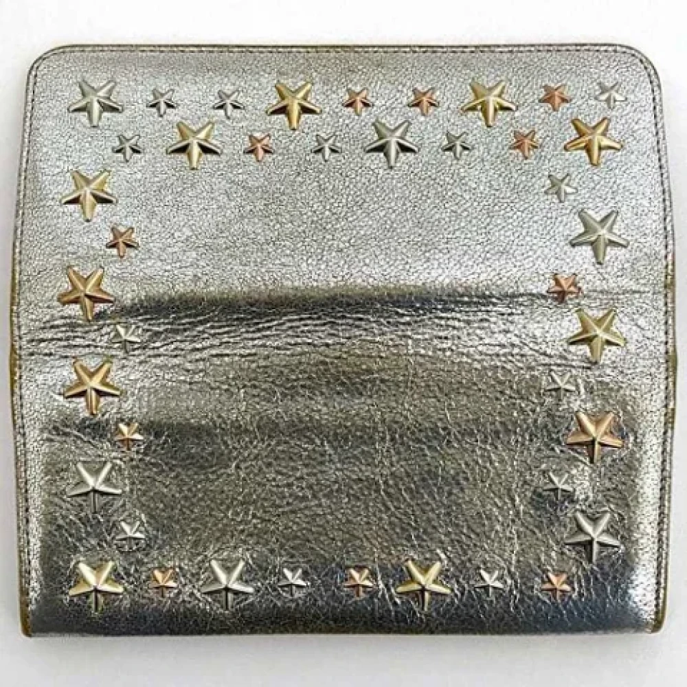 Jimmy Choo Pre-owned Leather wallets Gray Dames