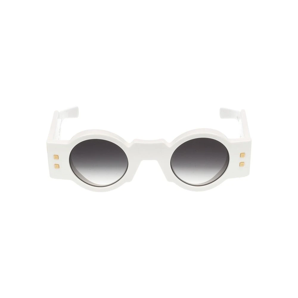 Balmain Unisex White Stylish Sunglasses In And Gold - Sunglasses - 42 Mm - Accessories