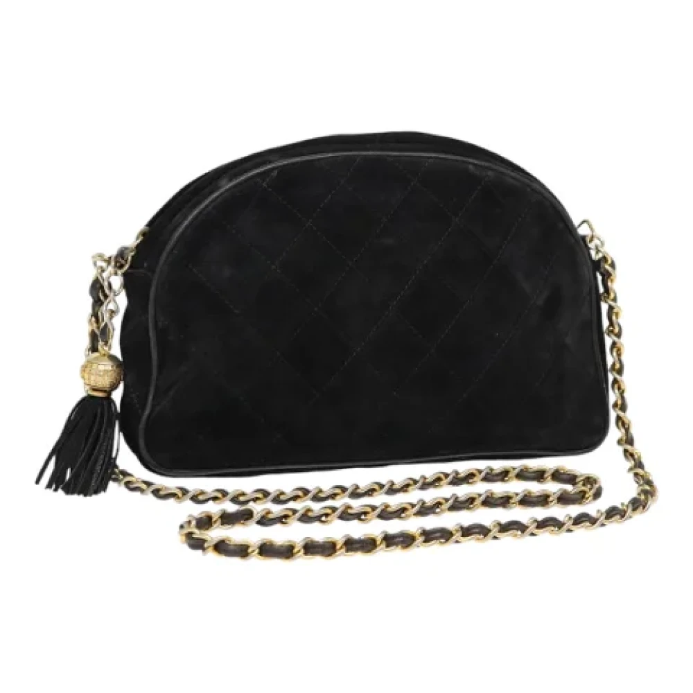 Chanel Vintage Pre-owned Suede chanel-bags Black Dames
