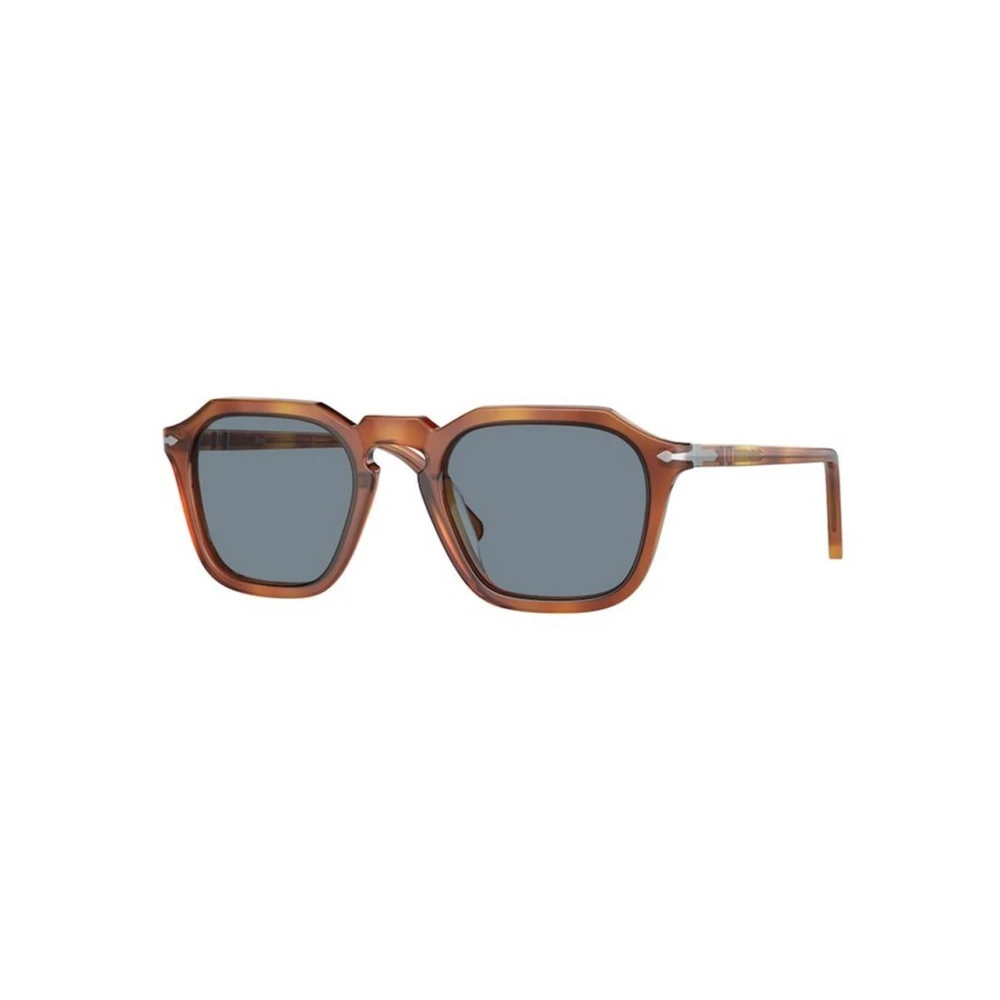 Persol Unisex Blue Po3292s 96/56 Sunglasses Acetate Brown Squared Normal - Image 3