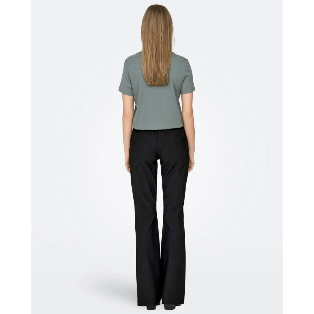 Only Reis Flared Broek Black Dames