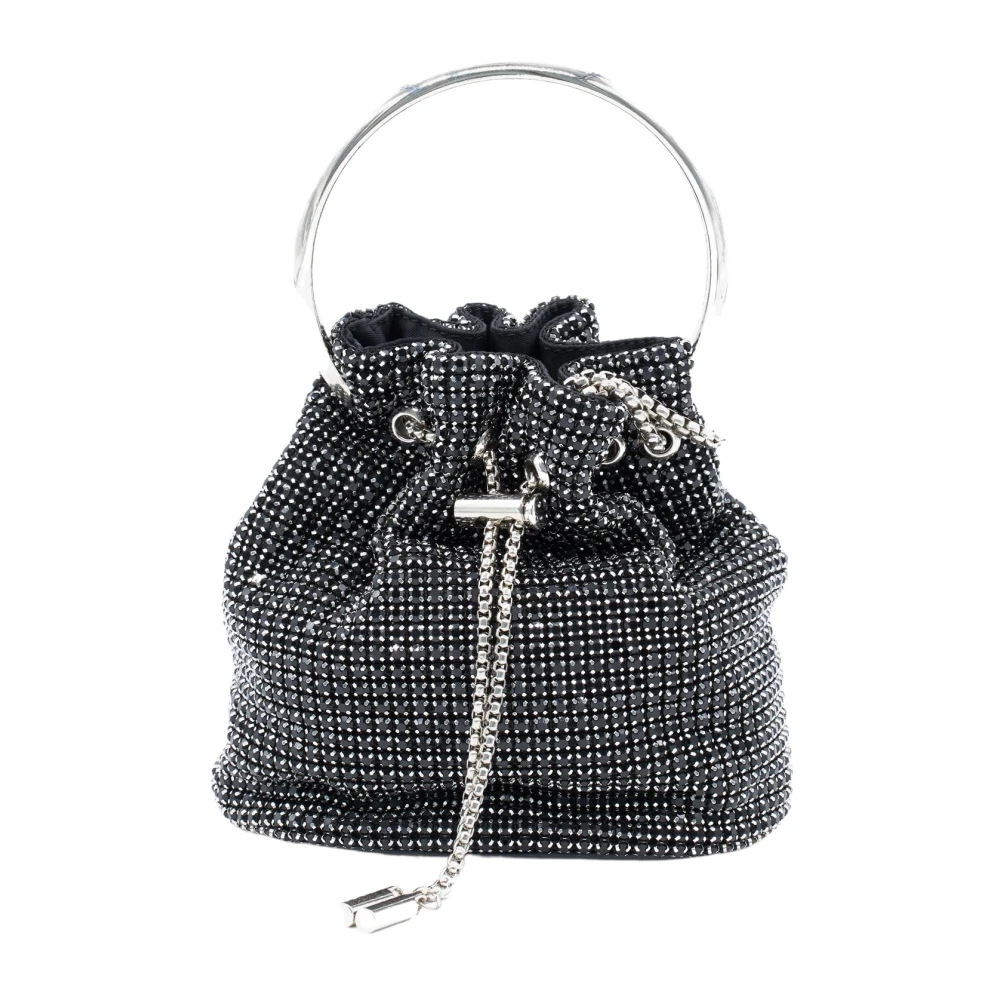 Alma en Pena Bow Clutch met Strass Black Dames