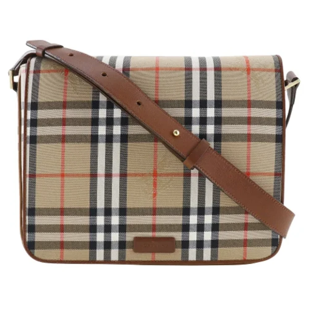 Burberry Vintage Pre-owned Canvas shoulder-bags Beige Dames