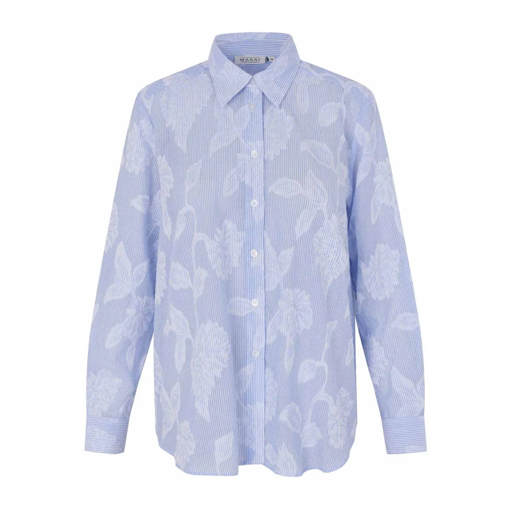 Masai Women's Blue Long Sleeve Shirt - Shirts - L - Blouses & Shirts