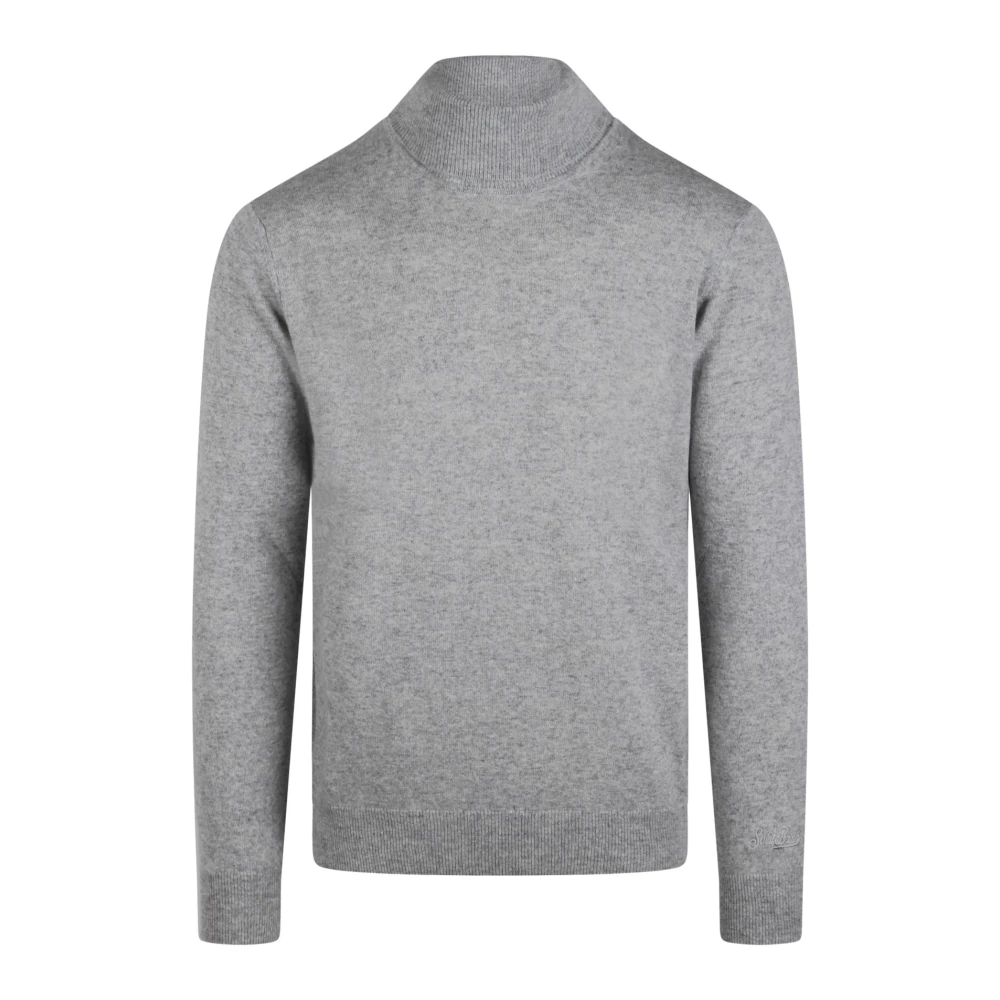 MC2 Saint Barth Grijze Melange Wollen Turtleneck Sweater Gray Heren