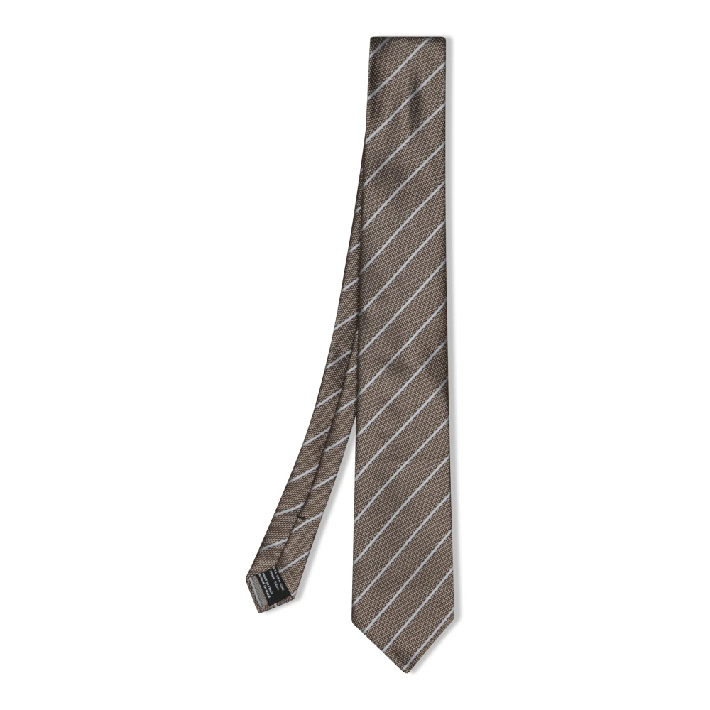 Tom Ford Elegante wit en goud regimentstrik Gray Heren