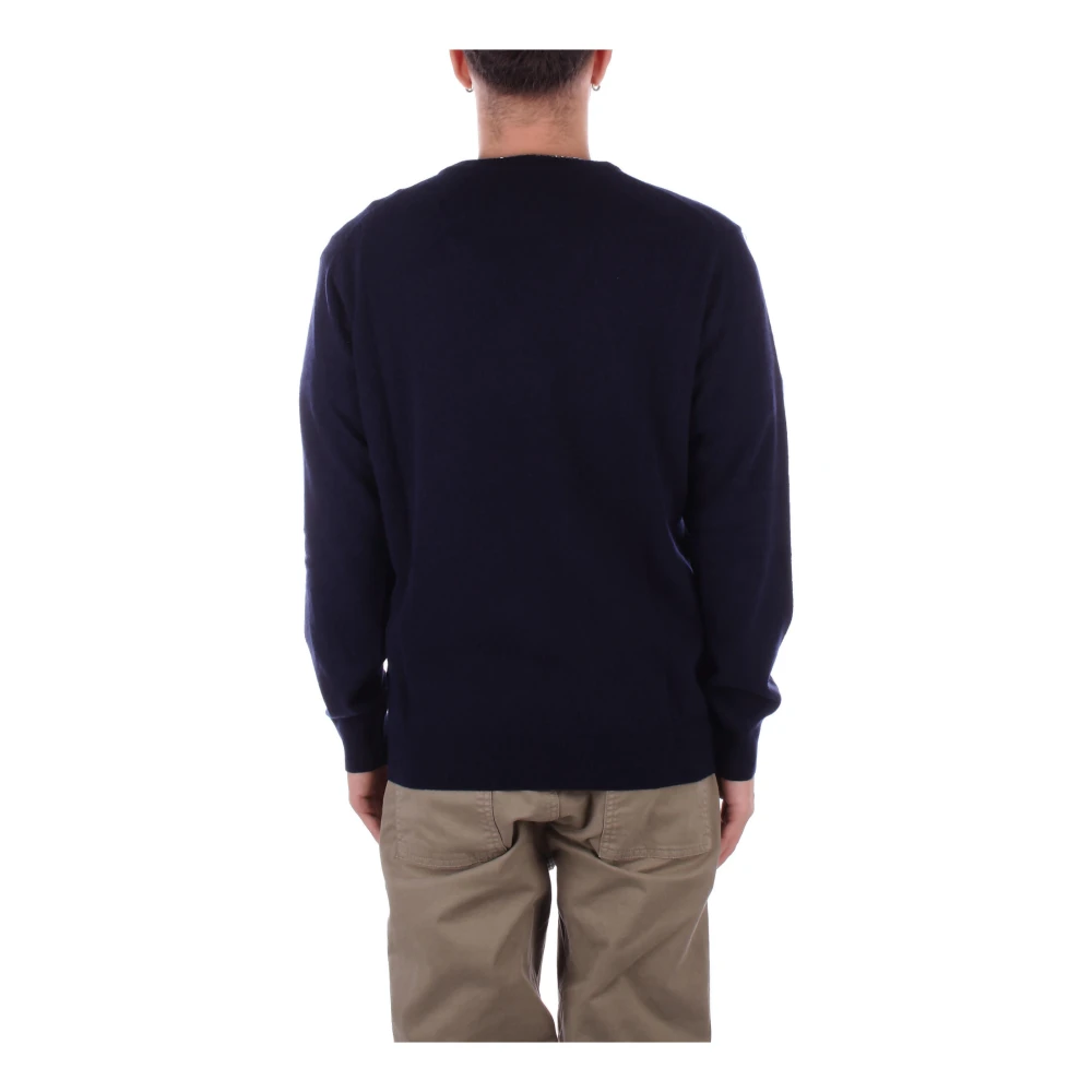 Saint Barth Logo Front Sweaters Blue Heren