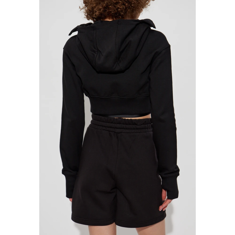Versace Jeans Couture Korte hoodie Black Dames