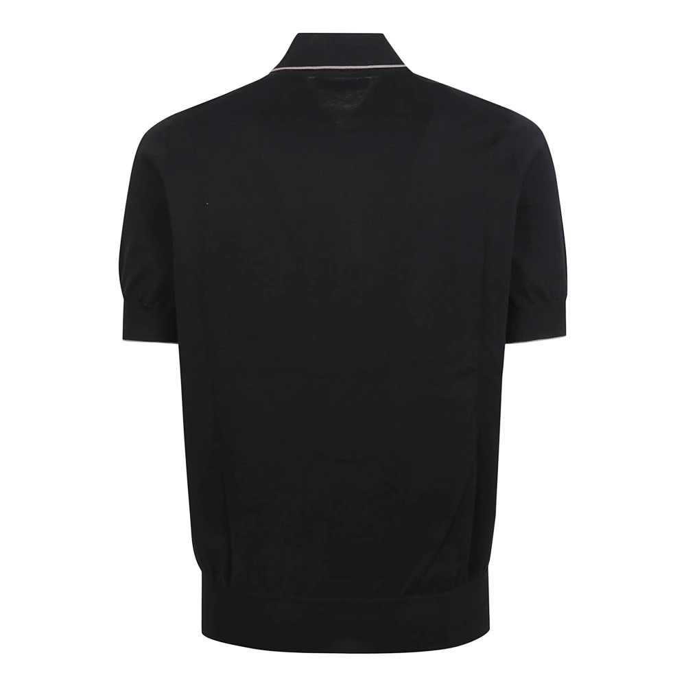 BRUNELLO CUCINELLI Zwarte Katoenen Sweater T-shirts en Polos Black Heren