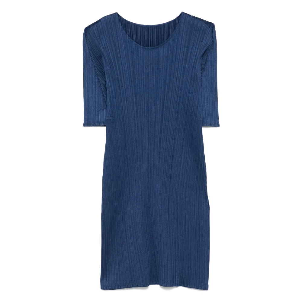 Issey Miyake Elegante Zwarte Jurk voor Vrouwen Blue Dames