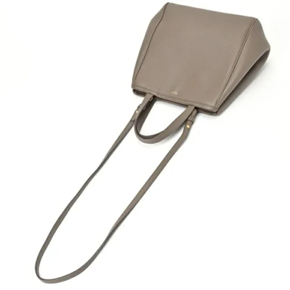 Celine Vintage Pre-owned Leather totes Gray Dames
