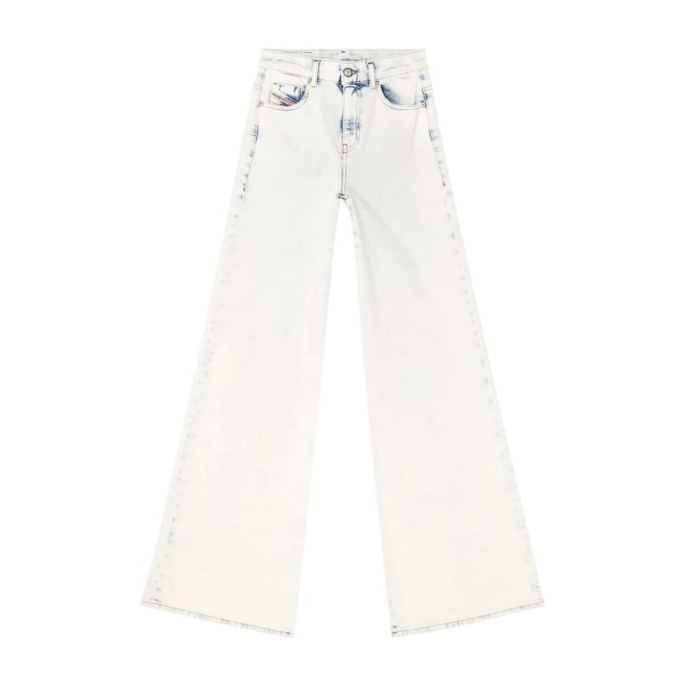 Diesel, Wide Jeans, female, Beige, W25, White Jeans for Modern Women