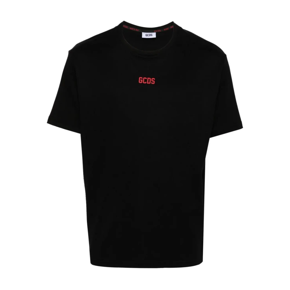 Gcds Zwarte Bling Logo T-shirt Black Heren