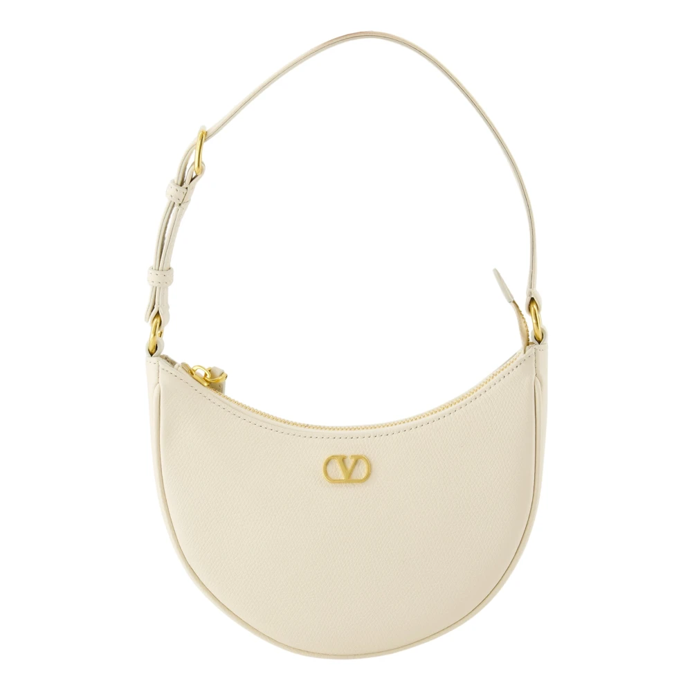 Valentino Garavani Beige Leren Mini Hobo Tas Beige Dames