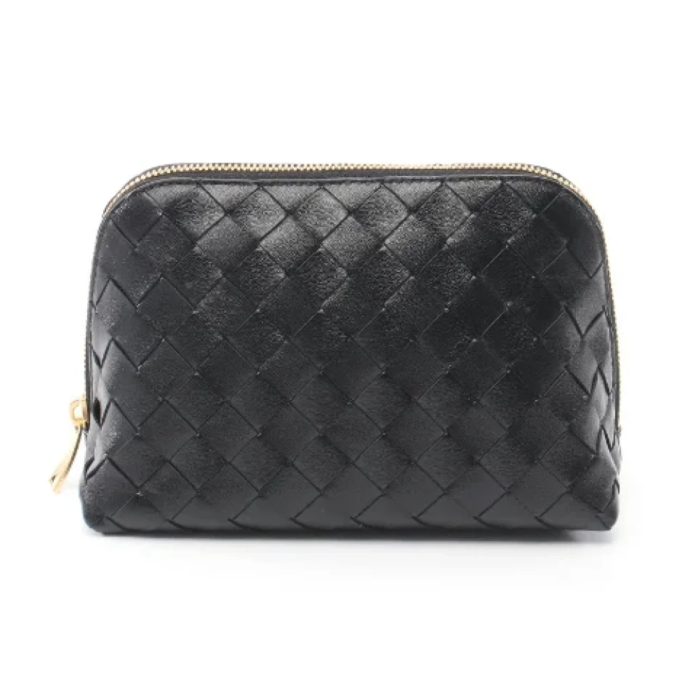 Bottega Veneta Vintage Pre-owned Leather pouches Black Dames