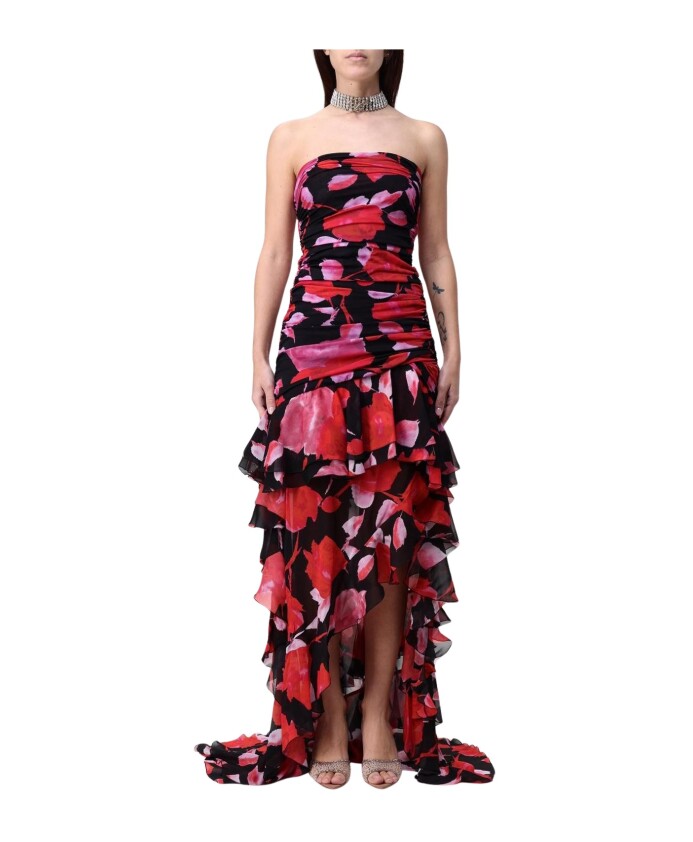 robe-maxi-noire-a-volants-et-imprime-floral