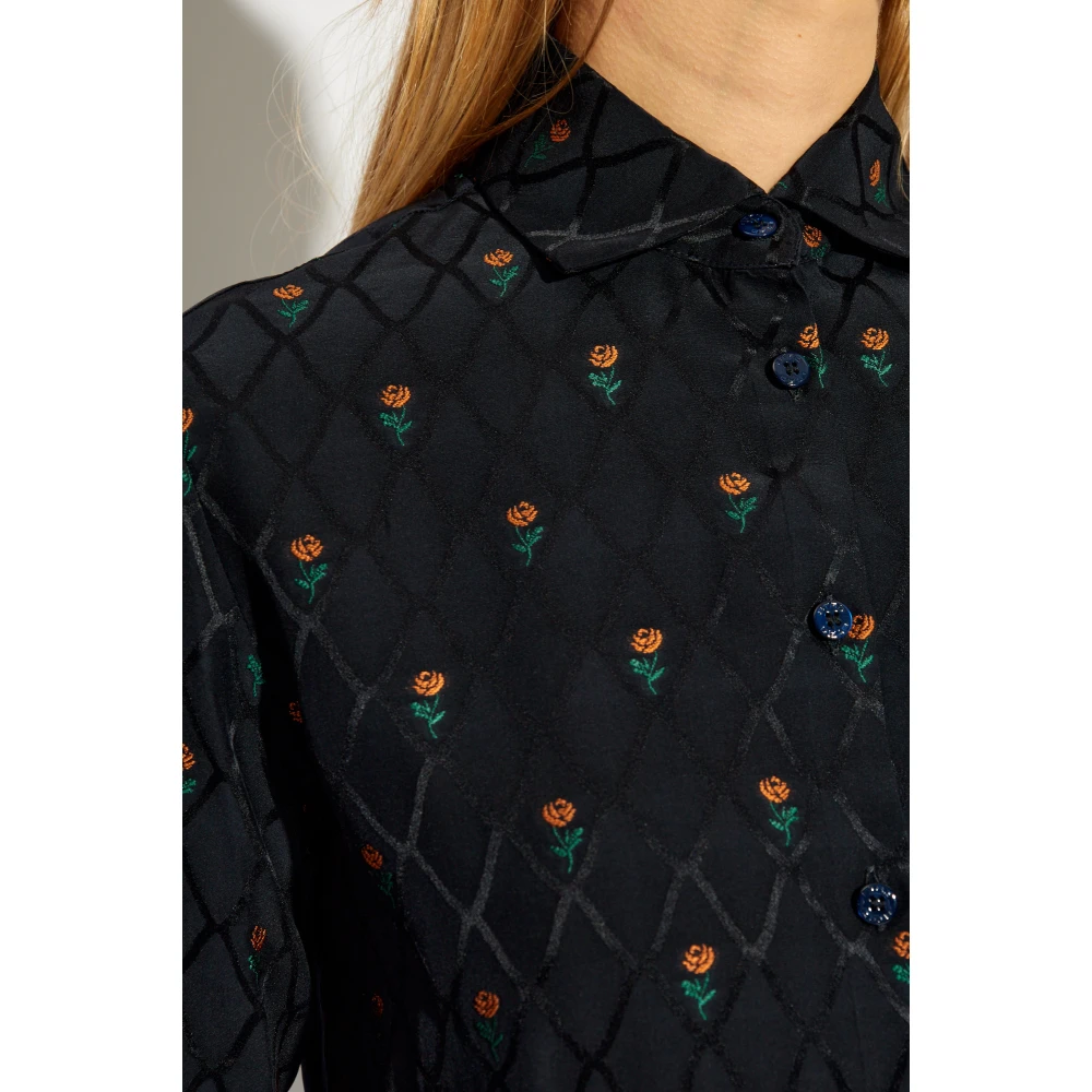 ETRO Bloemenprint overhemd Blue Dames