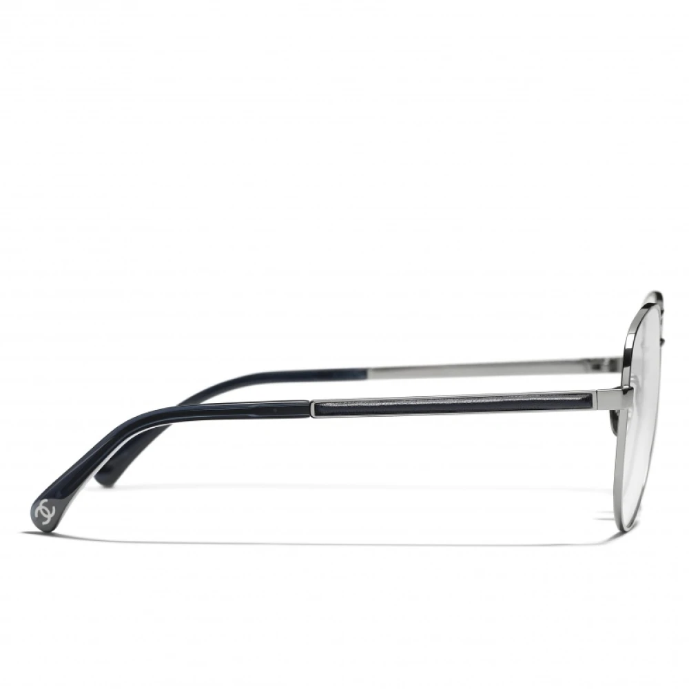 Chanel Stijlvolle bril in zilver & donkerblauw Gray Dames