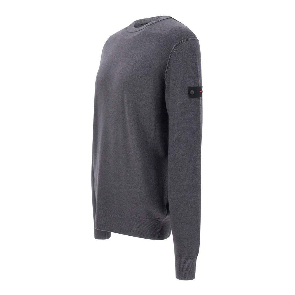 Peuterey Heren wollen trui grijs ronde hals Gray Heren